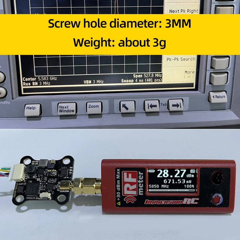 JHEMCU VTX20-600 5.8G 40CH FPV VTX صورة الارسال PIT/25/100/200/400/600mW ل RC FPV طويلة المدى سباق الطائرة بدون طيار