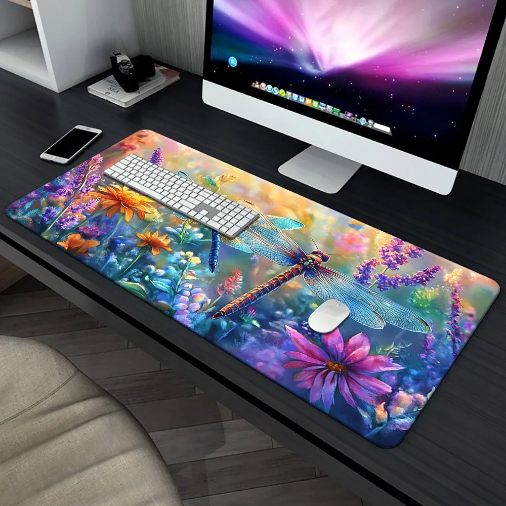 With vibrant designs of dragonflies and flowers, it is highly suitable for both gaming and office use features a sturdy rubber