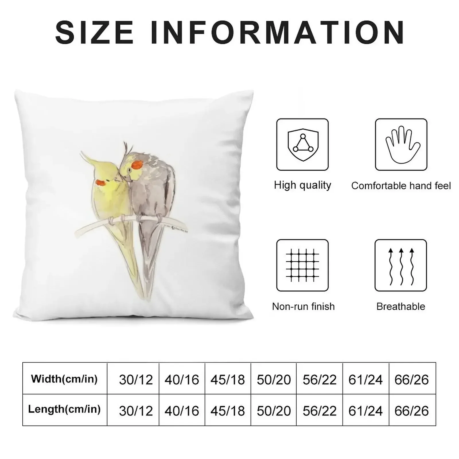 Cute Cockatiels Throw Pillow Pillowcase Cushion Sofa Cover Cushions For Sofa pillow