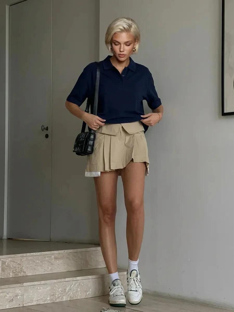 New Arrival Women Solid Polo Shirt Elegant Basic Design Short Sleeve Soft Comfortable Casual Office Clothing For Ladies
