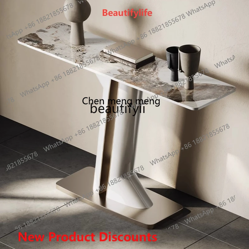 

P178 A Long Narrow Table Table Console Design Sense Console Tables Light Luxury Aisle Corridor against the Wall Curio Cabinet