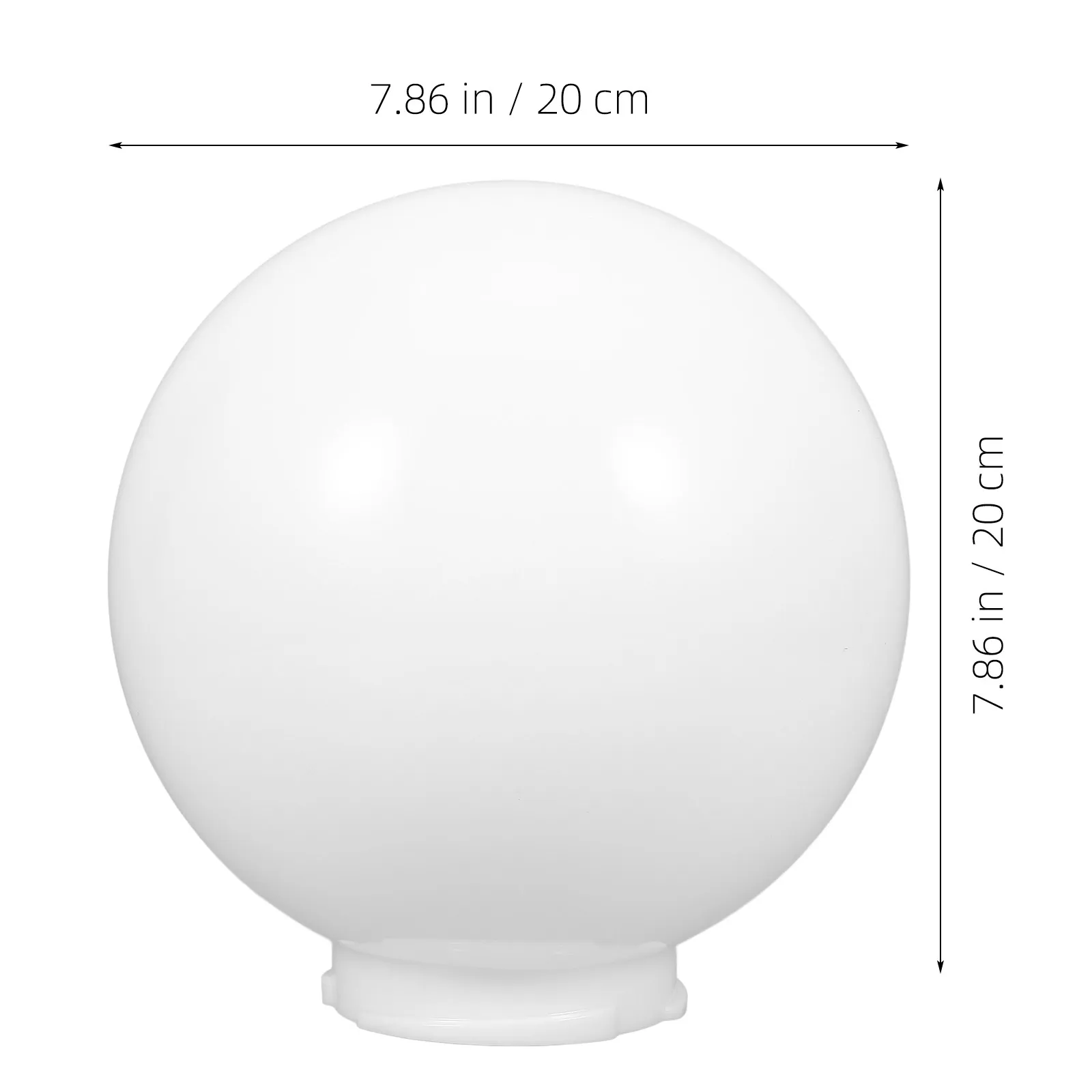 Globe Lamp Shade Premium Acrylic Material Simple Elegant Design Light Diffuser for Ceiling Pendant Outdoor Lamp Post Warm Non