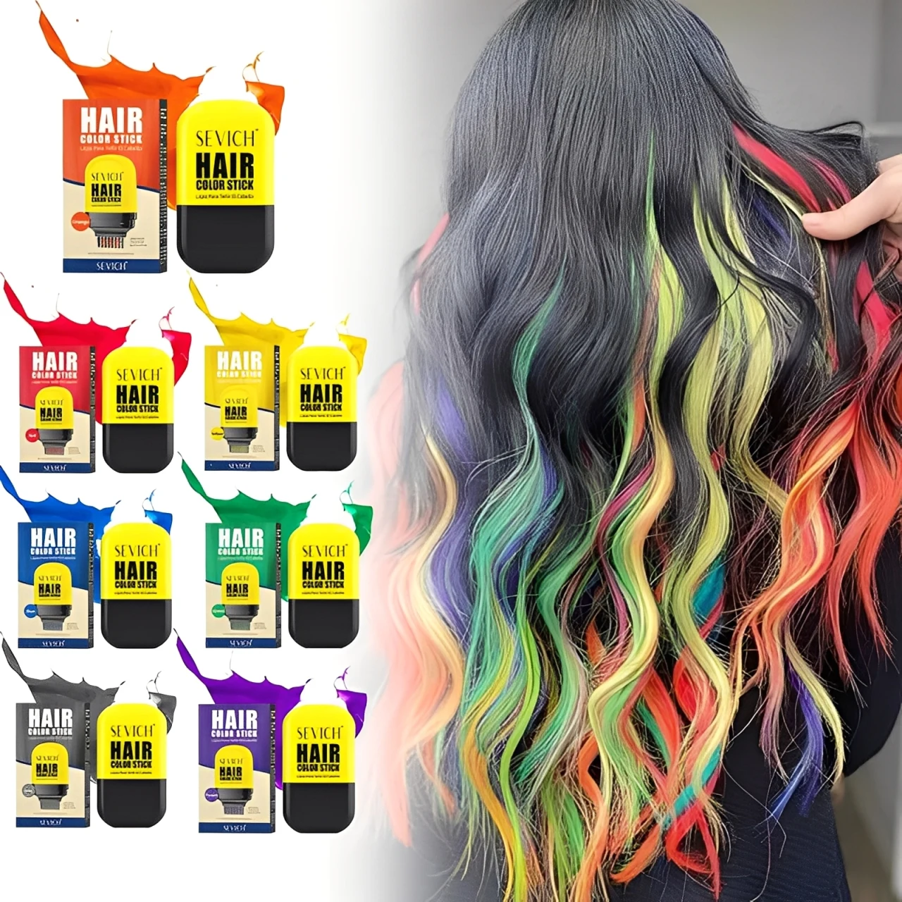 

SEVICH Disposable Hair Coloring Brush DIY Natural Hair Dye Color Pen Temporary Long Lasting Dye Stick Professional Hair Dyeing
