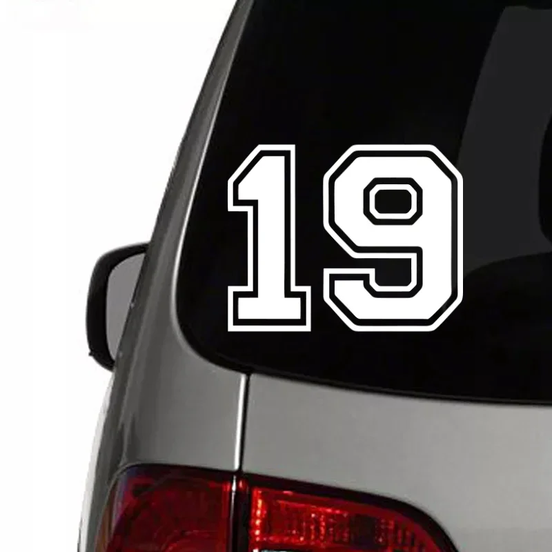 1pcs Motorcycle decal Racing number 19 car sticker vinyl decal for auto car stickers styling on bumper window choose size