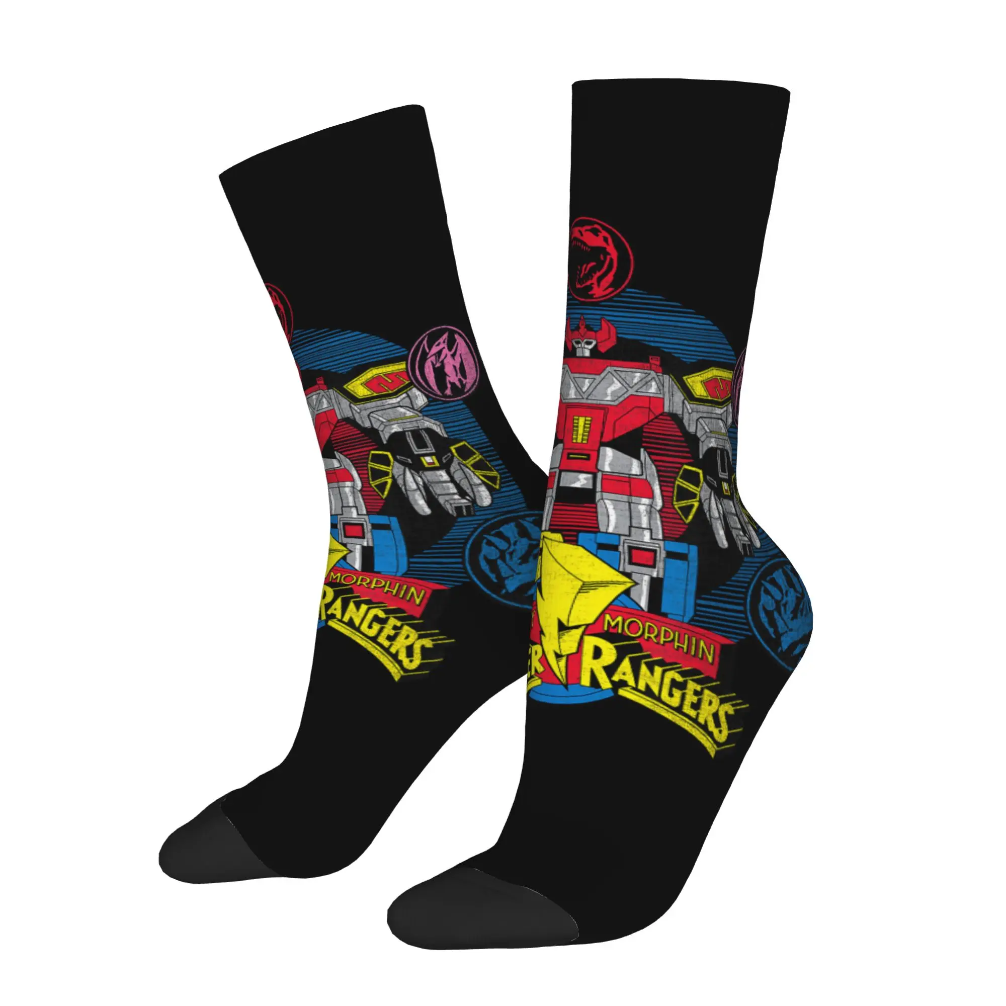 cycling socks Power Rangers Megazord Crazy Men's compression Socks Unisex items Crew Sock