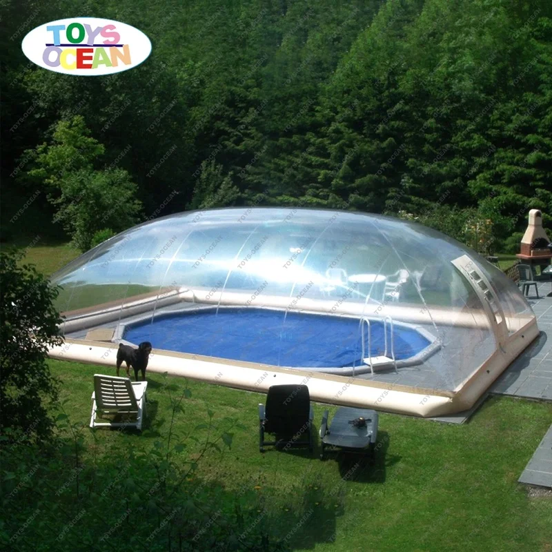 Hot Sale Customized PVC Swimming Pool Cover Transparent Air Inflatable Dome Protective Safety Cover for Pools