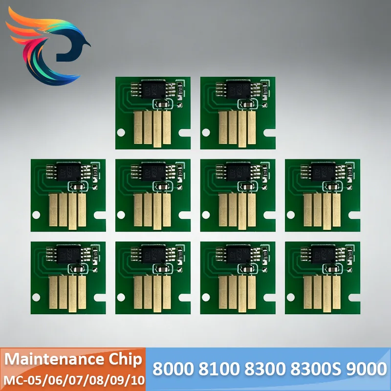 10PCS MC-05 06 07 08 09 10 Maintenance Box Chip For CANON imagePROGRAF iPF 8000 8100 8300 8300S 8400 8400S 8400se 9000 9100 9400