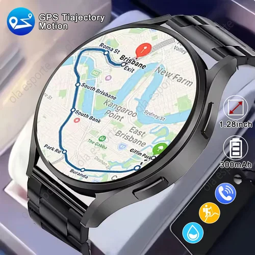 Imagen 1 del producto Reloj inteligente con pantalla HD AMOLED de 1,32 pulgadas, Bluetooth, llamada, Monitor de salud, reloj inteligente para hombres y mujeres, relojes deportivos para Fitness para Android IOS