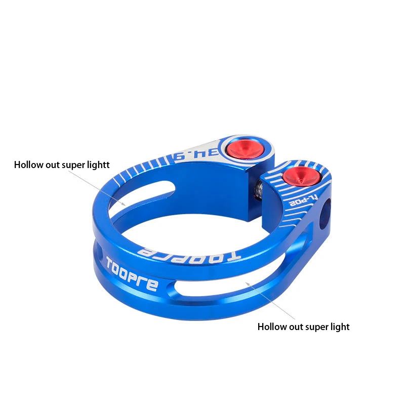 2022 جديد TOOPRE 5 ألوان جوفاء سبائك الألومنيوم دراجة Seatposts المشابك 31.8 مللي متر/34.9 مللي متر دراجة نارية اكسسوارات 17/18 جرام