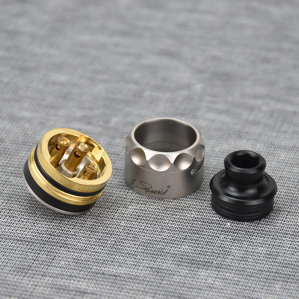 E-Phoenix Opstanding V2 Rda Rebuildable Druipend Vape Dual Coils 22.5Mm Verstuiver 316ss Rda Vs Yftk Flash-E-Vapor BF-1 Rda