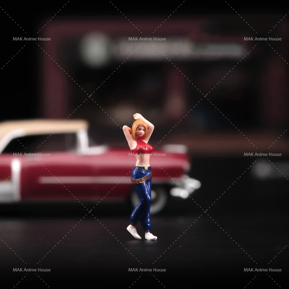 

3D Print Miniature 1/64 1/43 Boxing Girl Facial Painted Diorama Figure Model Creative Photography Home Decoration Toys
