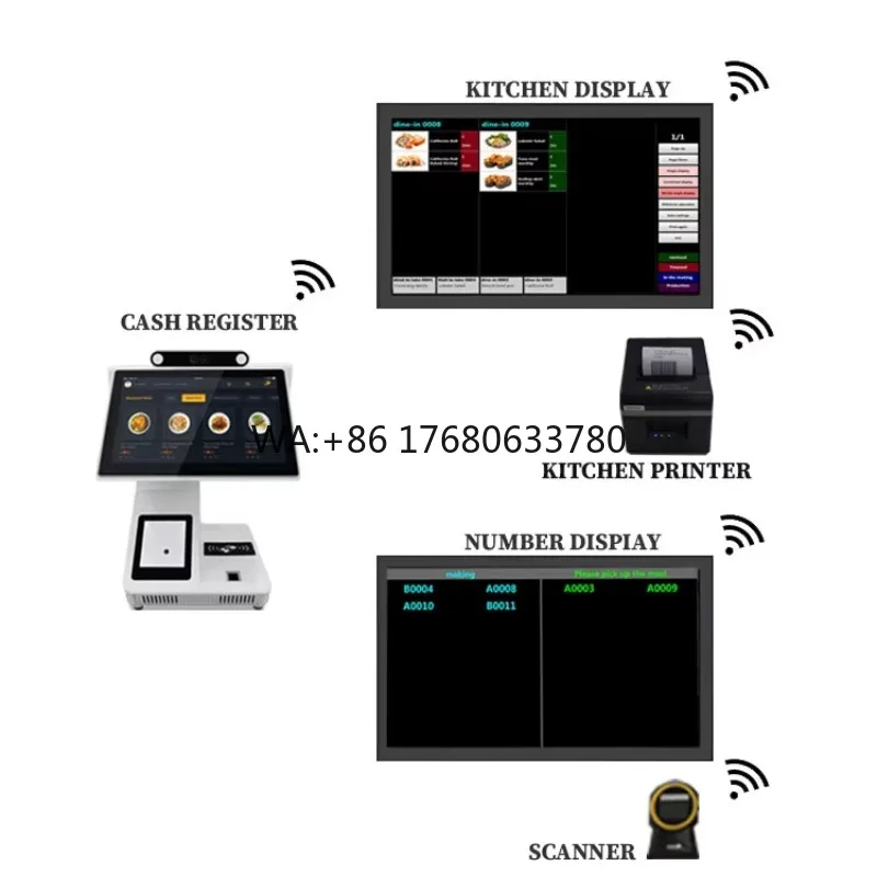 Commercial Fastfood System  Commande Equipment Smart Restaurant Order Device  Fast Food Kiosk Kitchen