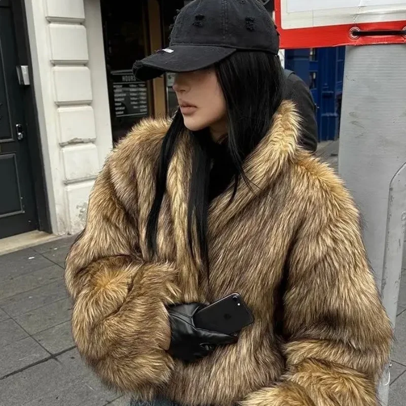 ZXRYXGS Temperament Trend Autumn Winter Coat Women Jackets 2026 New Fashion Imitation Fur Coat Women's Clothing