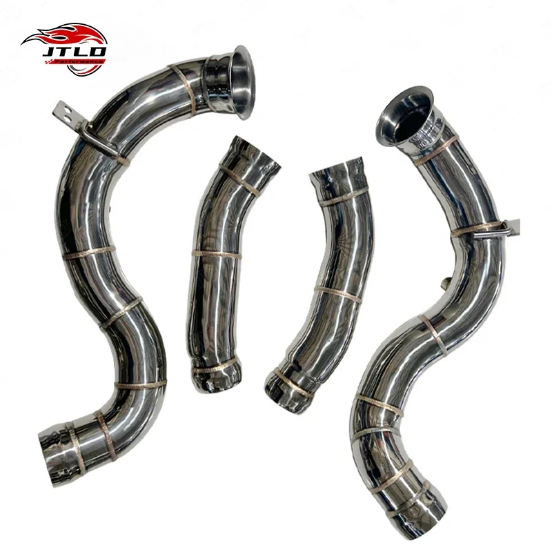 

JTLD Stainless Steel Straight Pipe Exhaust Downpipe For Mercedes Benz W205 C63 AMG