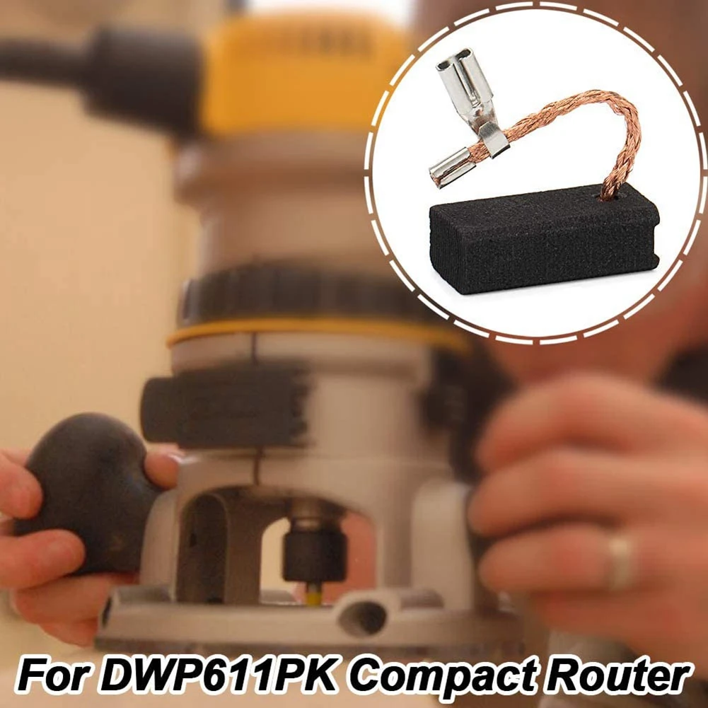 Spazzola di carbone AA86 4 pezzi compatibile per router DWP611 Porter Cable 450, sostituzione per DWP611PK, A27343 (6X9X19,5 mm)