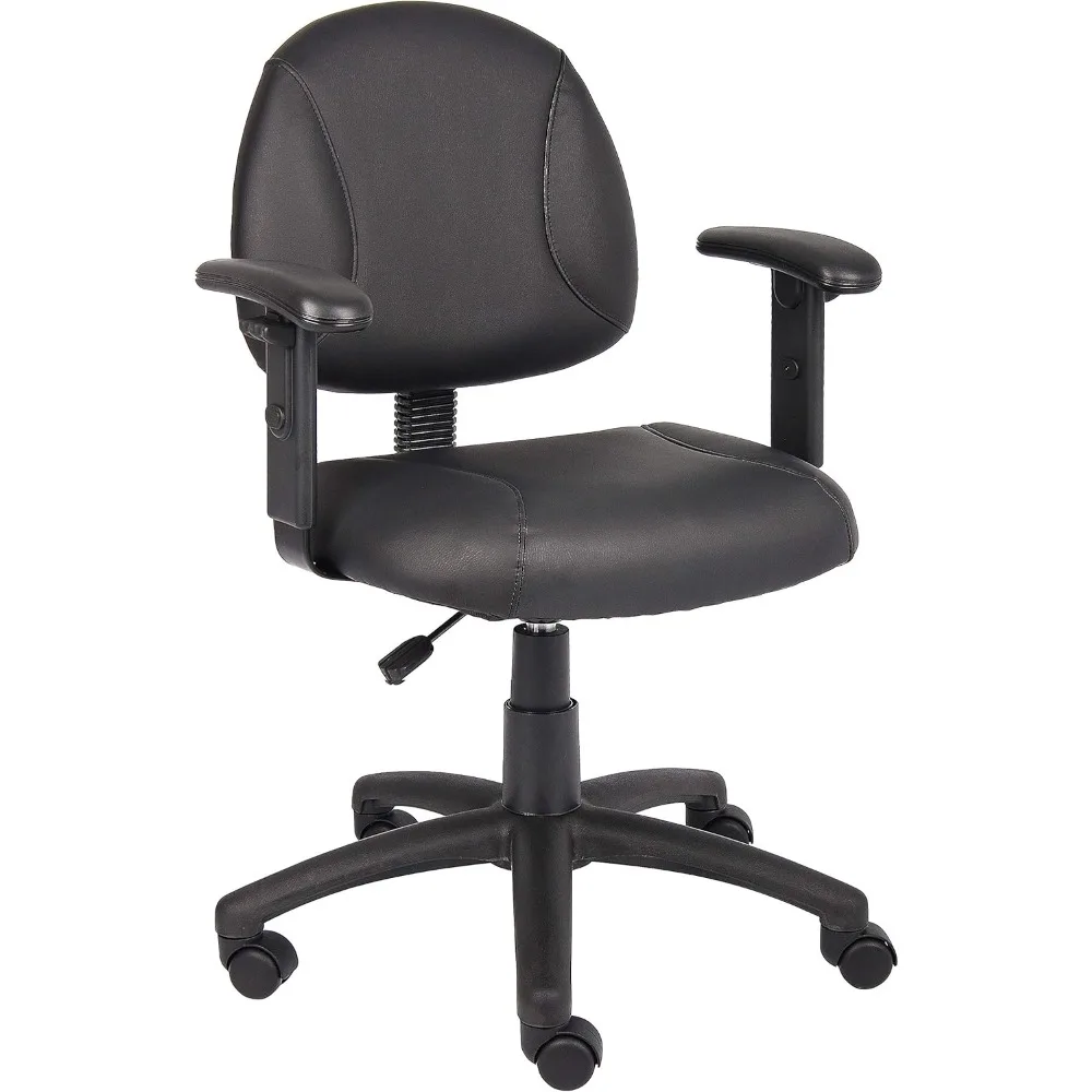 

Ergonomic Task Chair with Adjustable Armrests in Black for Office Use