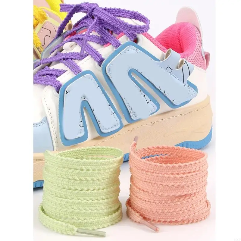 Colorful Shoe Laces 120cm Long Flat Polyester Shoelaces For Men Women Sneakers 