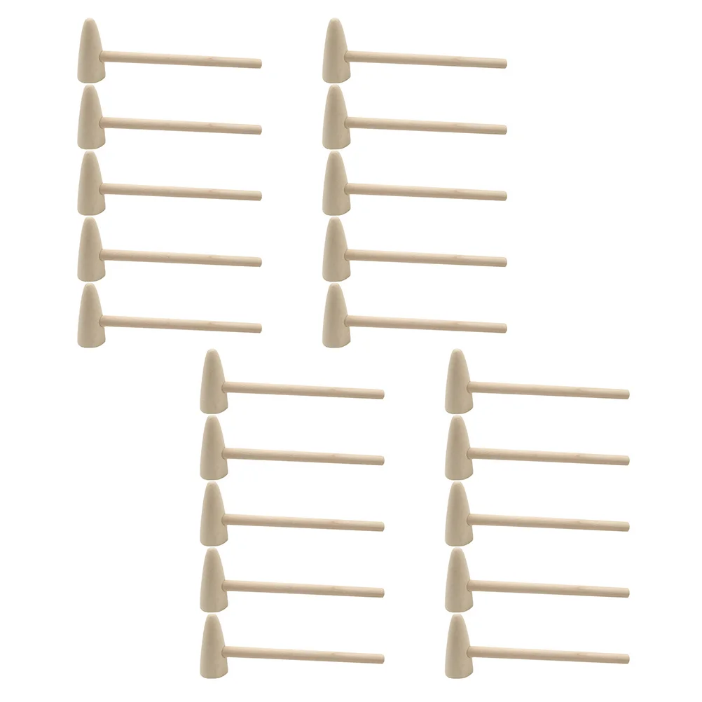 20 Stück Mini-Holzschlägel, leicht, tragbar, natürliches Material, sicher, geruchlos, DIY, handgefertigt, kreative Kindergartengeschenke
