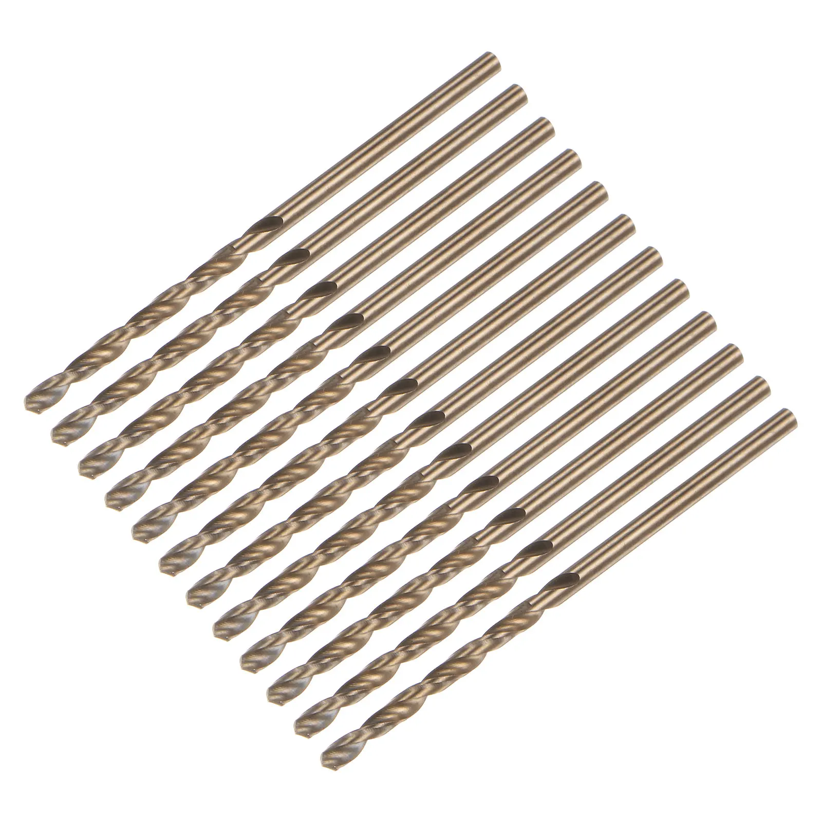 12pcs Jobber Drill Bits 1/2/3/4/5/6/7/8/9mm Titanium Coated HSS Split Point Twist Drill Bits for Stainless Steel Metal Wood