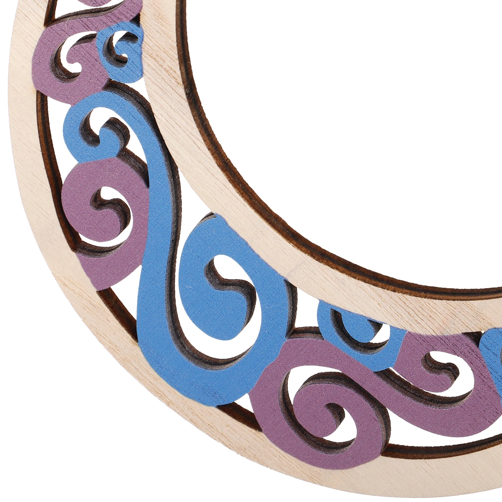 

Moon Decorative Wall Hanging Shaped Pendant Indoor Decoration Wood Phases Cutouts