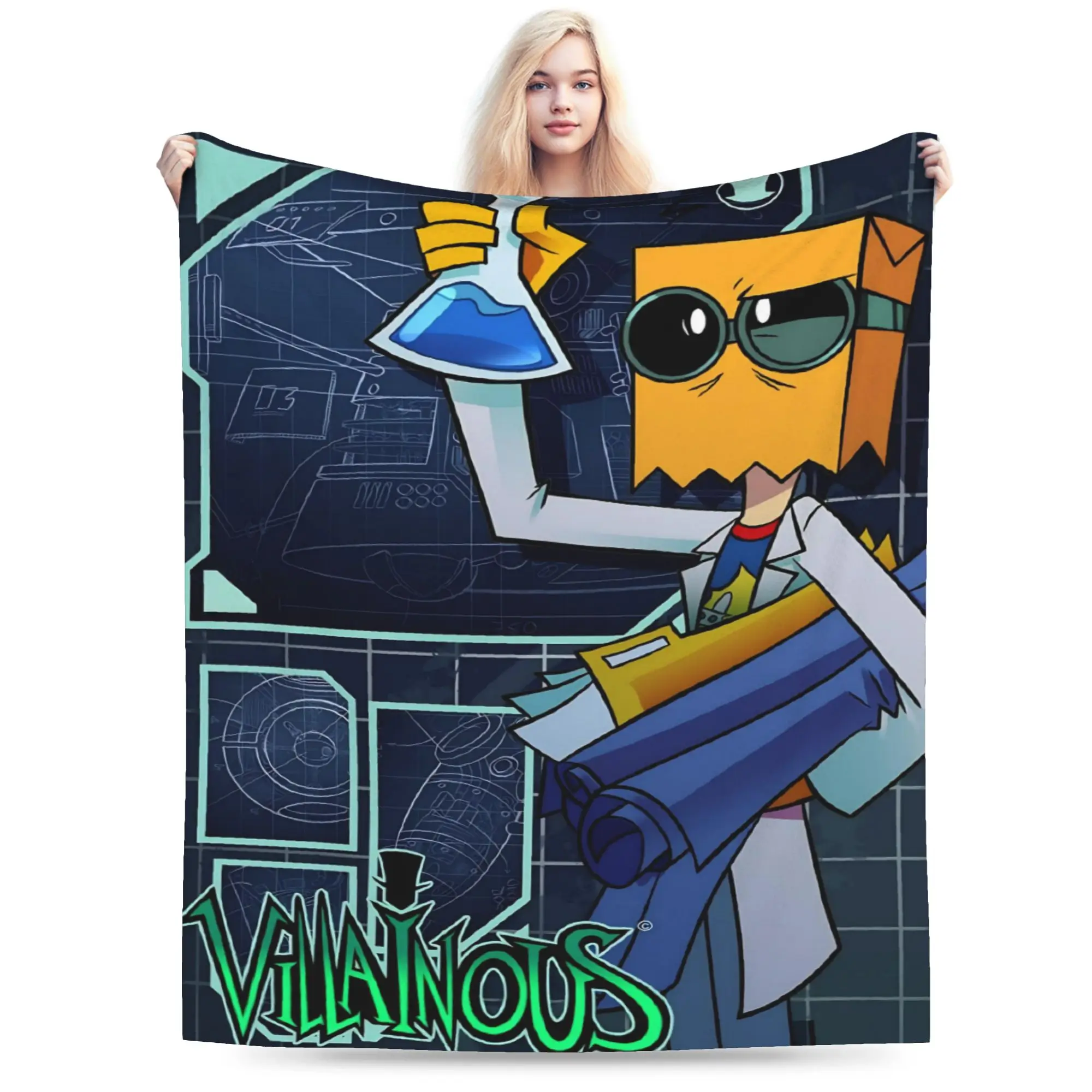 Villainous Comdy Print Blanket For Men Women Super Soft Warm  Throw Blankets for Living Room 50x60 Inches Multiple Sizes