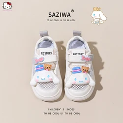 2024 Cinnamoroll Sneakers saniris Kawaii Anime bambini scarpe a rete estate Cartoon ragazze scarpe Casual moda per bambini studente