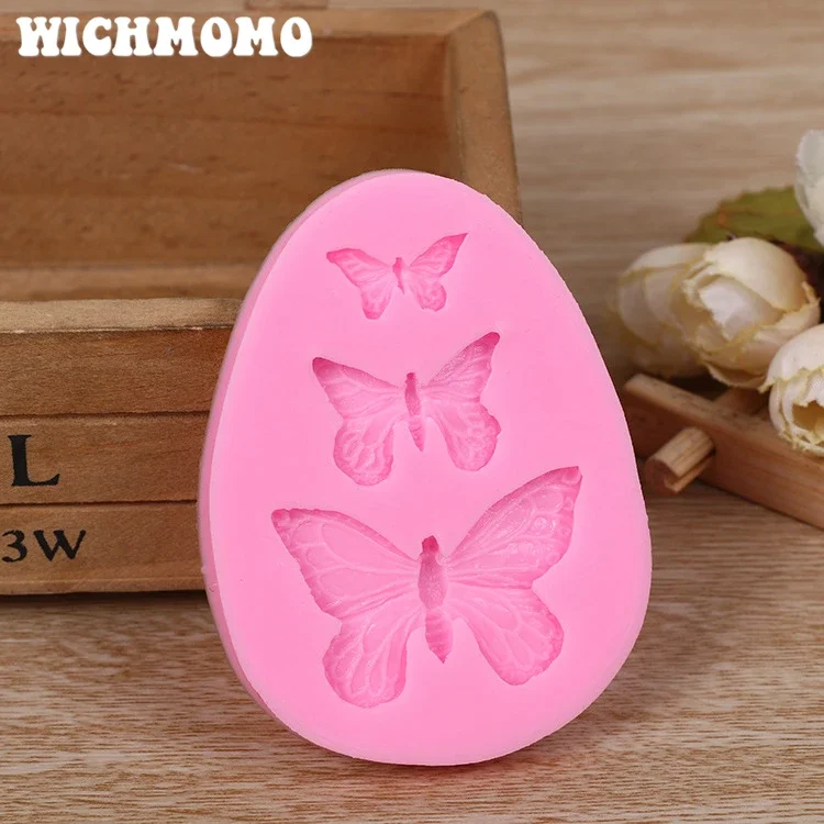 New 1PCS Three Butterfly Charms Pendant Craft DIY UV Resin Liquid Silicone Molds for Earring Necklace Decorations Making Jewelry