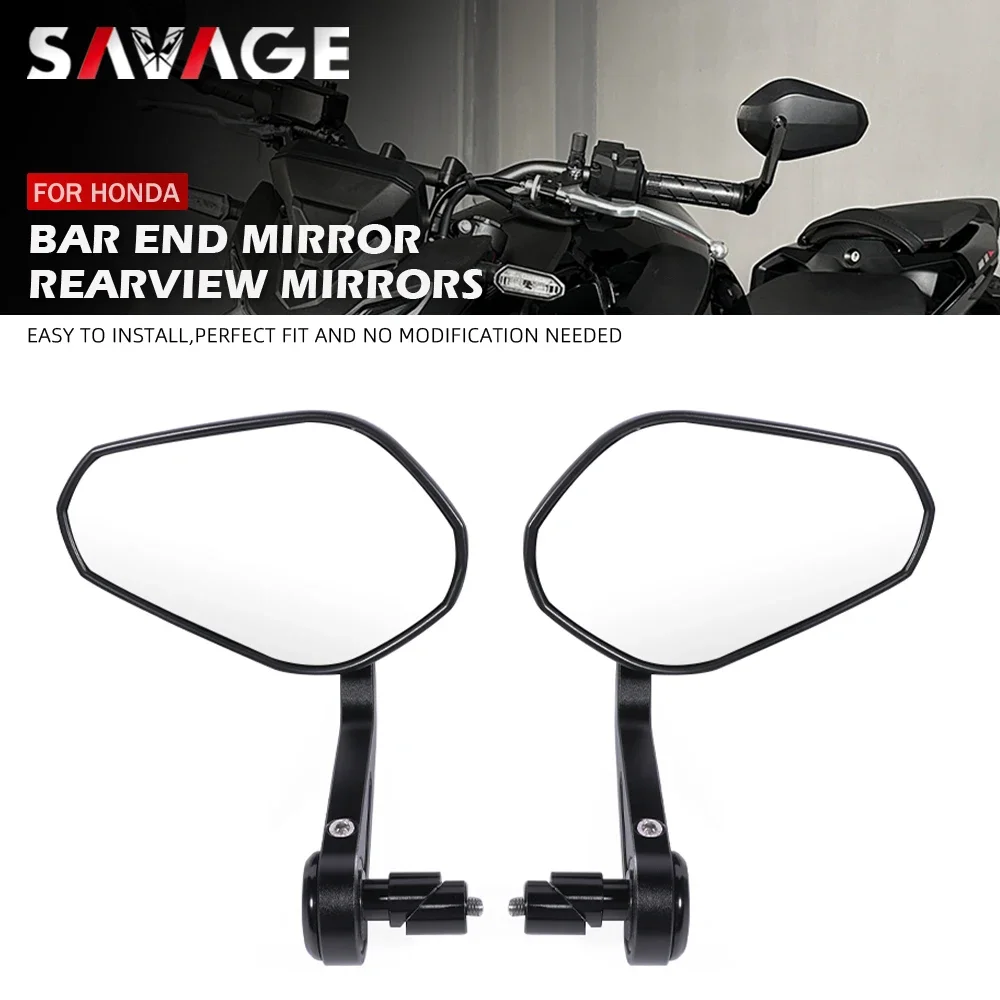 E9 Convex Handlebar End Rearview Mirror For Honda CB500 Hornet 500 CB750 Hornet 750 CB 125R 250R 300R 300F 500F 650F 650R 1000R