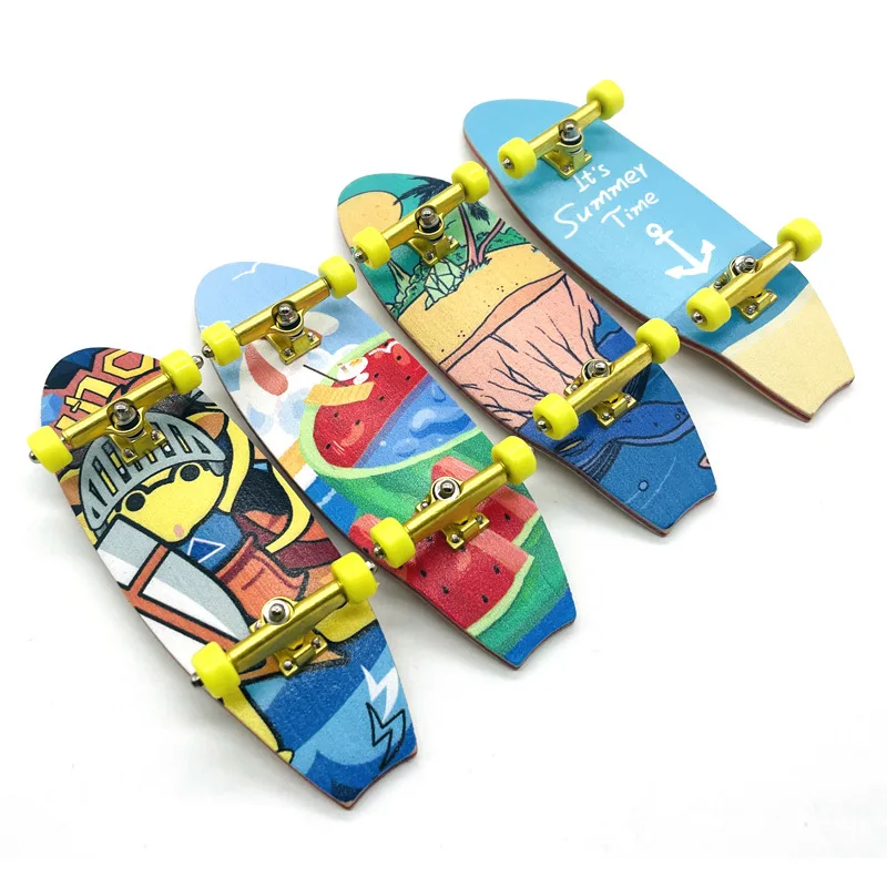 1 sztuk Mini Fishboard Finger Skateboard sport Fingerboard model nowość zabawki antystresowe zabawki sensoryczne kreatywne prezenty dla dzieci