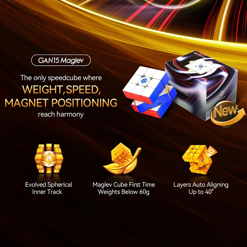 [CubeFun]GAN15 Maglev 3x3 Magnetic UV Magic Cube Professional 3x3x3 Speed Puzzle Games Children's Toys For Gifts