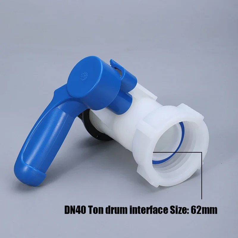DN40/50/60/80  62/75/100mm  IBC Tank Container Tote Tank Butterfly Connection Valve Plastic Water Drain Adapter Bucket Switch