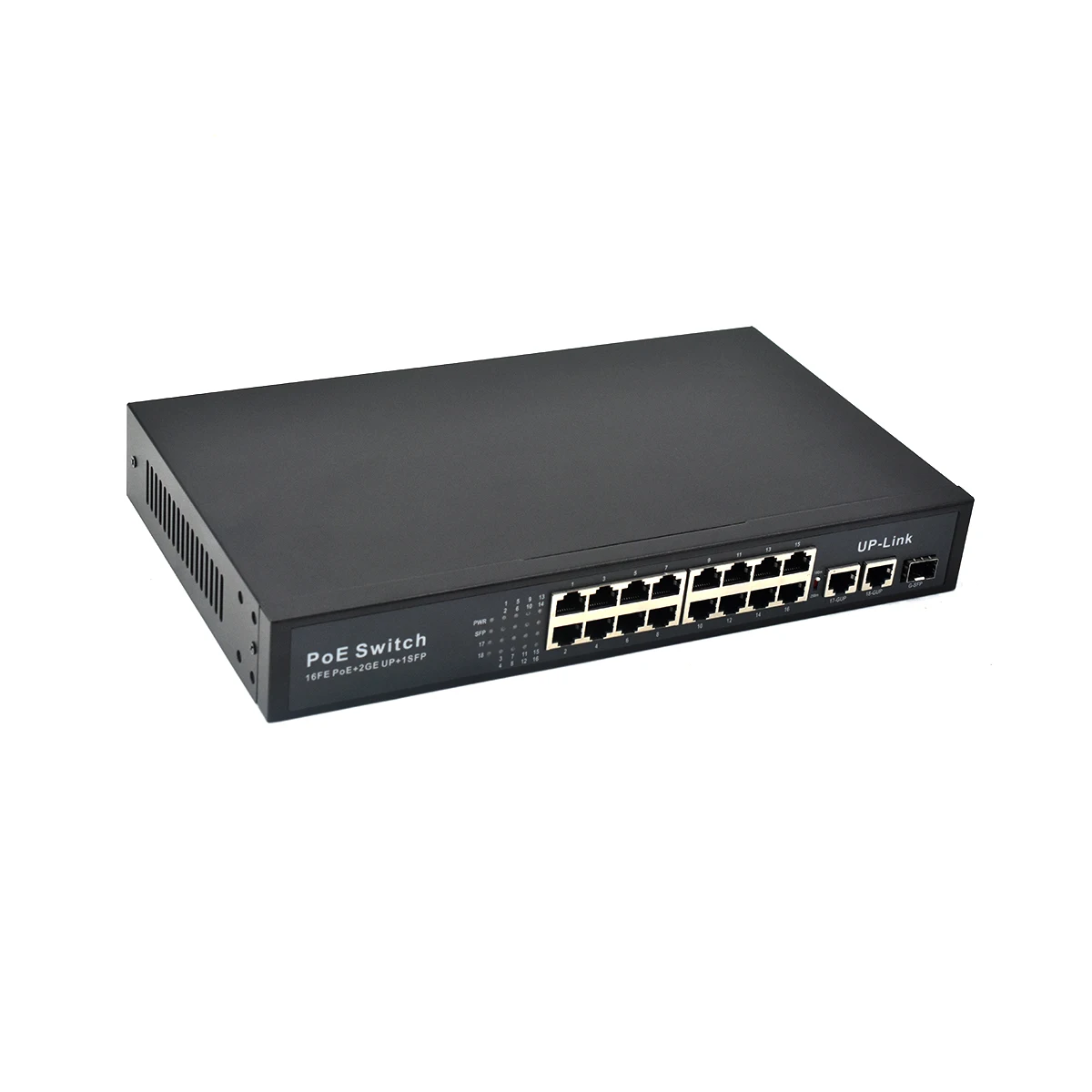 PoE Switch for Dahua IP Cameras, Active Network, 16 Ports, 10/100M, 48V