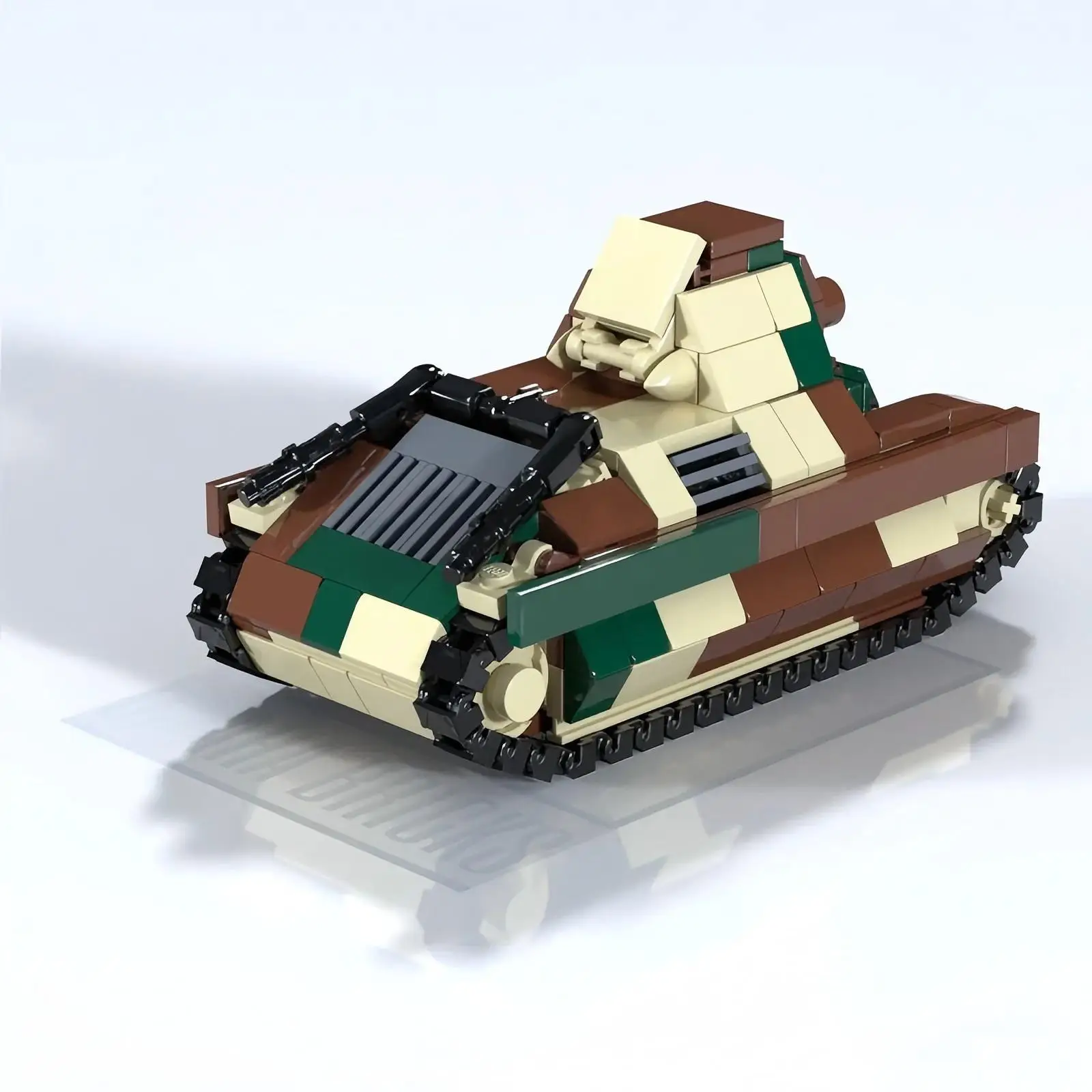 MOC Militär FCM 36 Leichter Infanterie-Panzer Baustein-Modell DIY Kinder-Montage-Spielzeug Jungen Geburtstagsgeschenke Dekoration – Detail 2