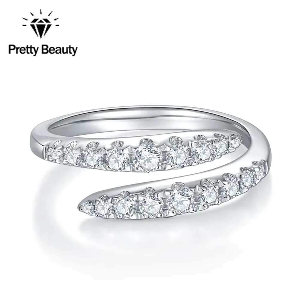 

Изысканное кольцо с муассанитом Pretty Beauty из стерлингового серебра S925 с позолотой для женщин, обручальное кольцо с бриллиантами, ювелирное украшение для дня рождения и вечеринок