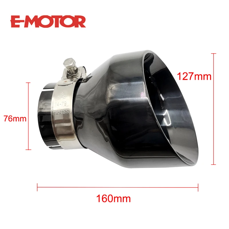 

1pcs Black SS304 Stainless Steel Muffler Tip 76mm to 127mm