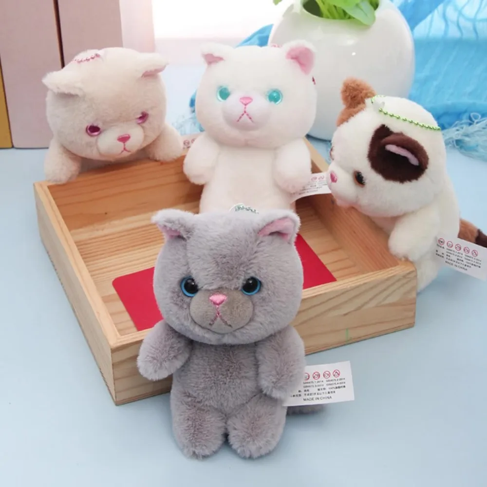 

Delicate Meow Plush Cat Keychain Cartoon Cute Cat Plush Keyring PP Cotton Lovely Plush Cat Doll Pendant Christmas Gift