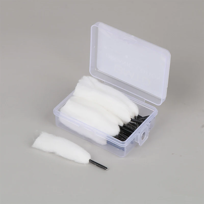 Imagem -02 - Prebuilt Orgânico Estilo Cadarço Orgânico com Wicking Material Pré-carregado Sapato Lace Faça Você Mesmo Óleo Absorvente Líquido Guia de Algodão 20 Pcs