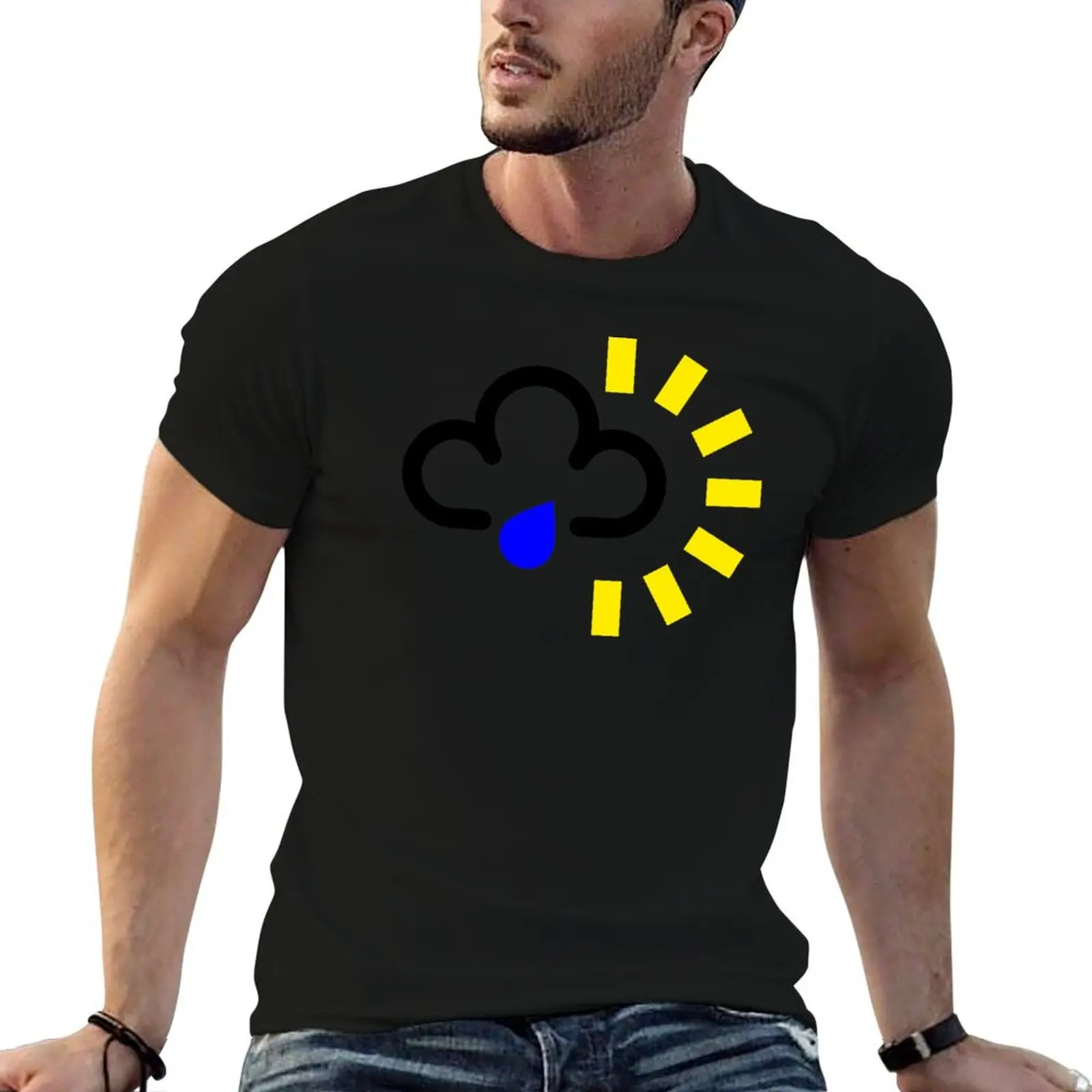 Sunny Showers Weather Forecast T-Shirt man t shirts graphic cotton t shirts man 100% T-Shirt