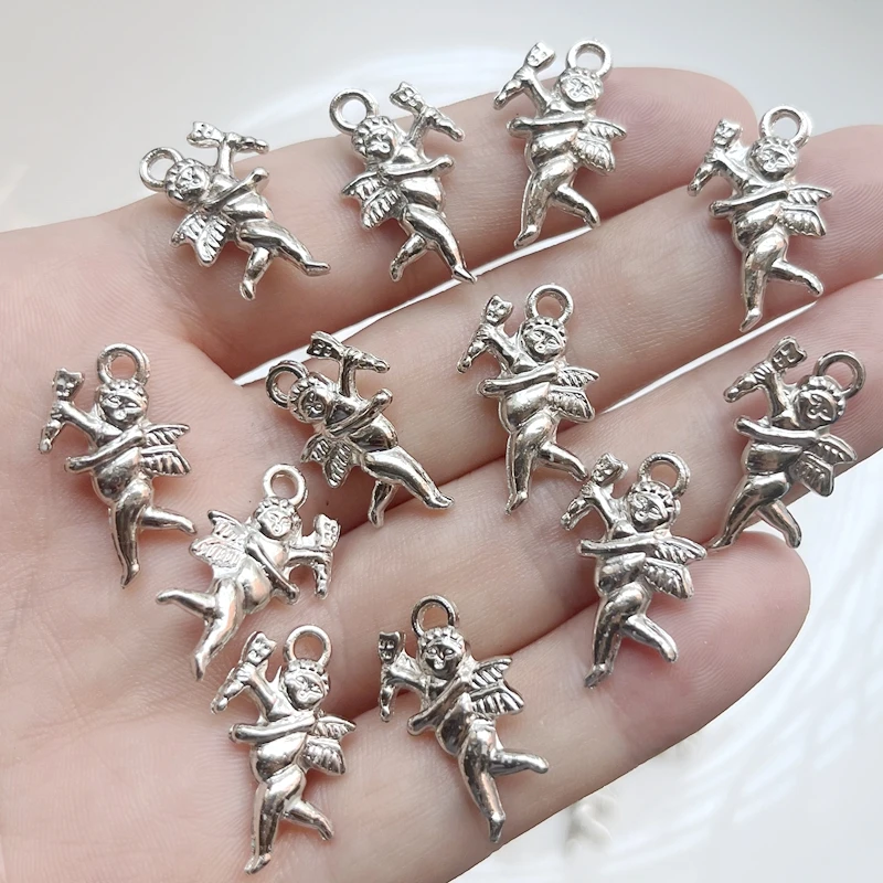 20pcs 23 * 16mm ccb acrylic plated classic angel pendant diy bracelet necklace jewelry making accessories