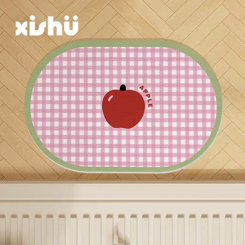 

VIKAMA Fruit Silica Mud Soft Cushion Water Absorbing Quick-Drying Anti-Slip Floor Mat Entry Door Mat Home Decoration