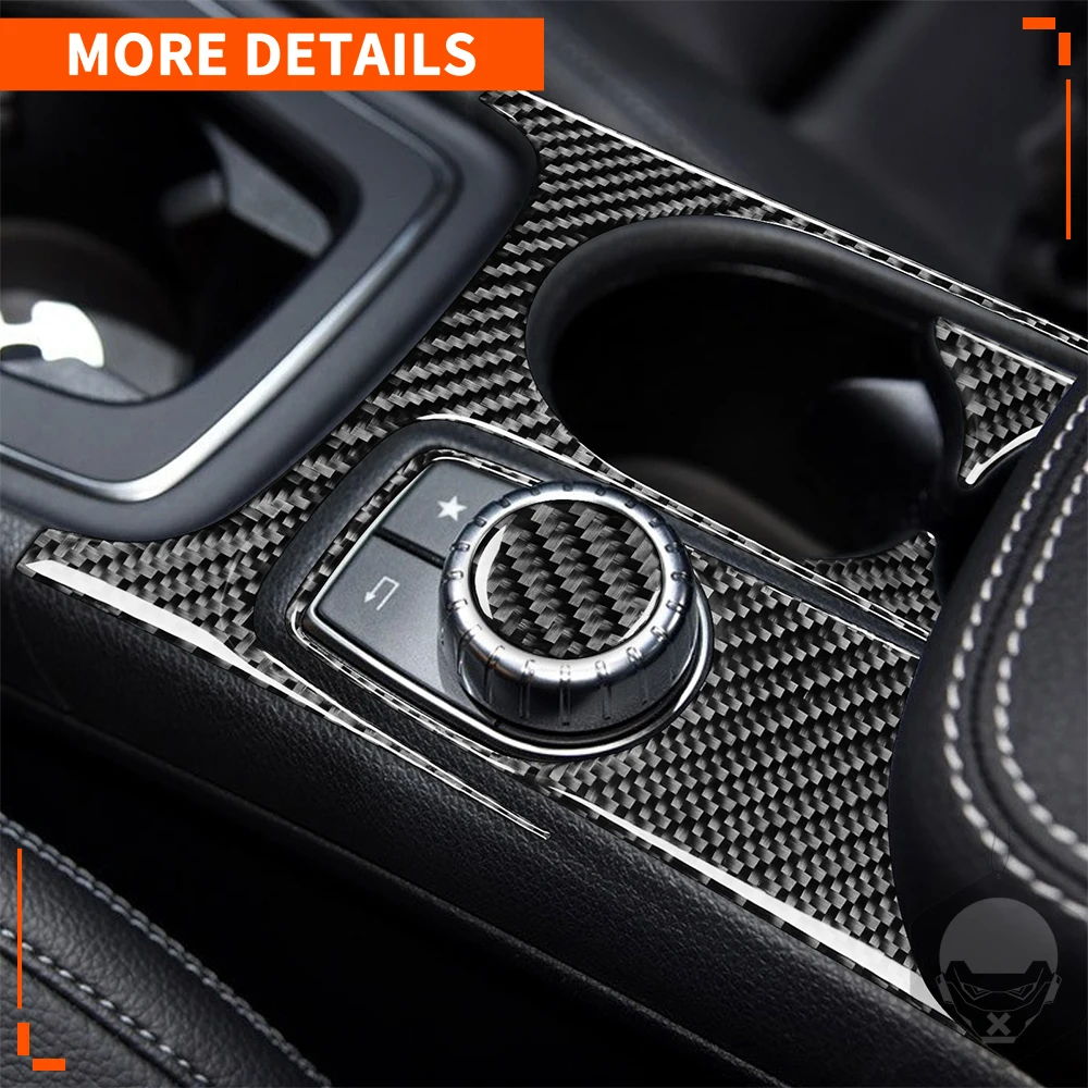 For Mercedes-Benz CLA C117 2014-2018 GLA X156 2015-2019  Water Cup Holder Display Tuyere Carbon Fiber Accessories