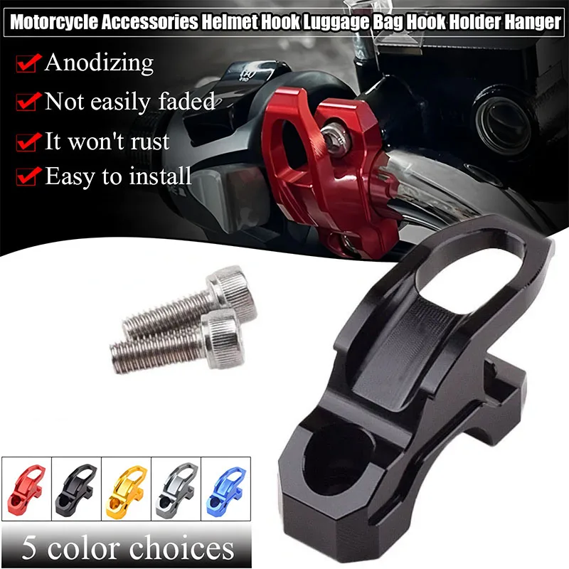 Gancio per casco per bagagli da moto universale Supporto in alluminio Supporto per scooter per moto Gancio per borsa Accessori per ganci multifunzionali