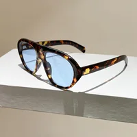 Nouvelles Lunettes de Soleil Ovales Dégradées Léopard Tendance pour Femme, Lunettes de Soleil Vintage Élégantes Dégradées pour Homme, Protection UV400 Extérieure, Verres Noirs 2