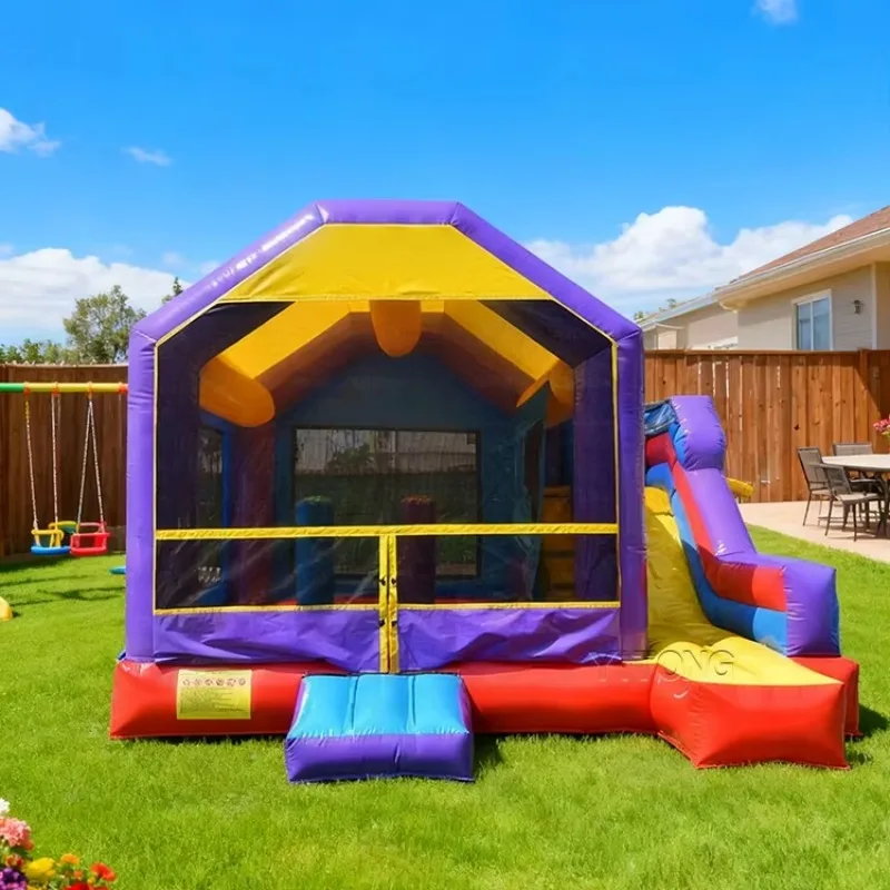 Castelo inflável com escorregador barato e venda quente casa de salto inflável castelo inflável para crianças