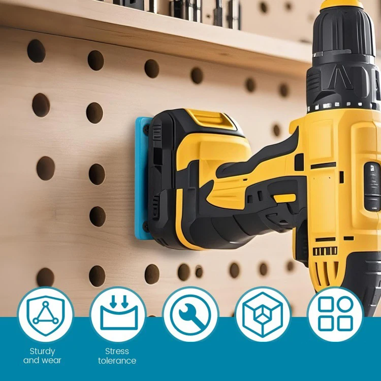 5pcs Wall Mount Electric Tool Holder for Makita 18V Wall Power Mount Storage Battery Bracket Fixing Drill Holder Slots Stand