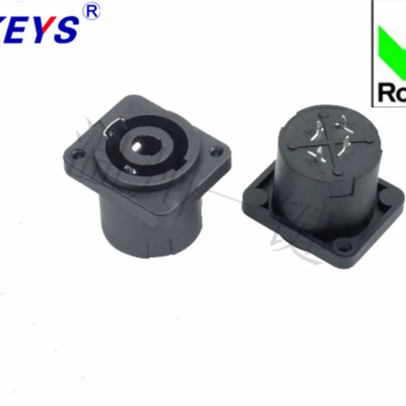 10 PCS SP-012A2 Small Square Seat Four-Core Socket Core Cannon Seat with Nugget NL4MP Straight Leg