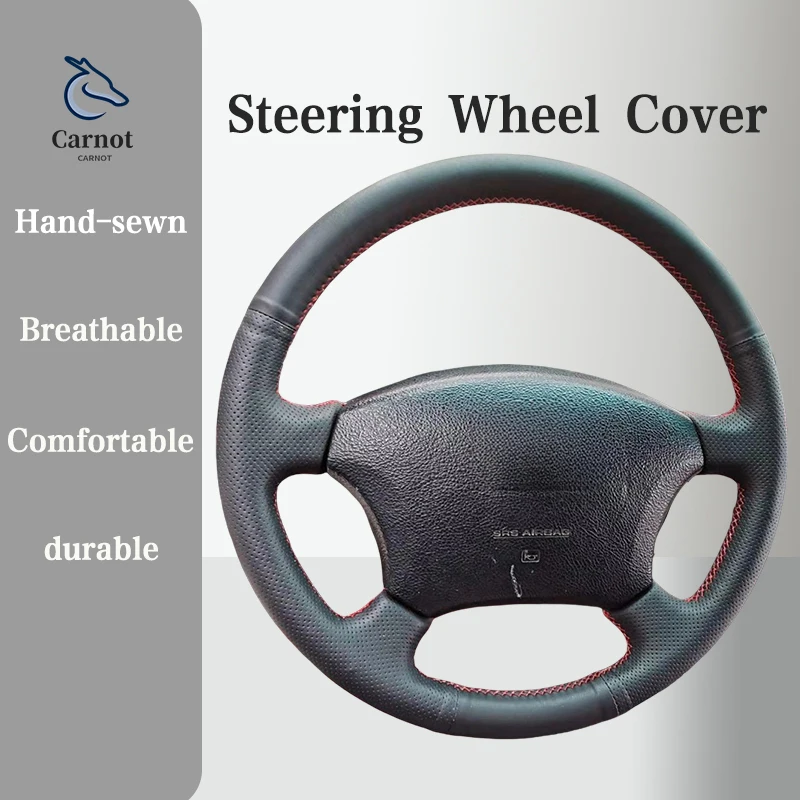 Microfiber Leather Car Steering wheel Cover For Toyota Land Cruiser Prado 120 04-09 Land  Handle Cover Interior Car Accessories