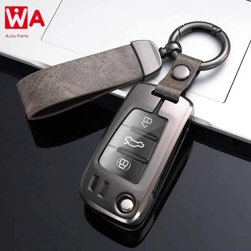 

Zinc Alloy Car Folding Key Cover Case Fob Holder For Audi C5 C6 R8 A1 A3 A4 A5 A6 A7 Q3 Q5 Q7 S6 B6 B7 B8 8P 8V 8L TT RS RS3 S3