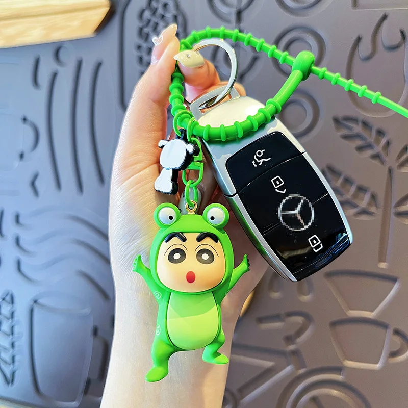 Porte-Clés Créatif Personnalisé, Crayon Shin Chan, Dessin Animé Mignon, Beurre, Pendentif pour Sac à Dos, Clé de Voiture, Cadeau d'Anniversaire, pour Étudiant, Nouvelle Collection 2024