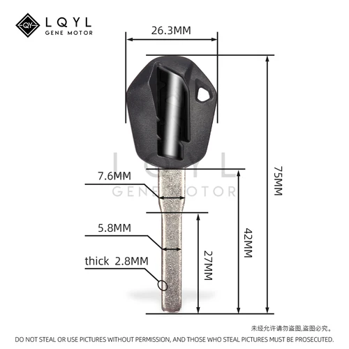 Imagen 2 del producto LQYL nueva llave en blanco para motocicleta, repuesto de llaves sin cortar para KTM Duke200 Duke390 DUKE 00 200 250 300 390 890 DUKE300, hoja sin cortar embry